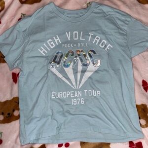 AC/DC Kids Sky Blue European Tour T-Shirt